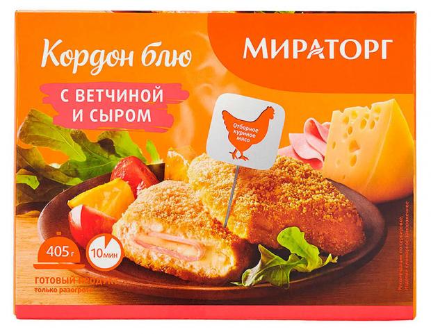 Кордон Блю куринный Мираторг с ветчиной и сыром 405 г 186₽