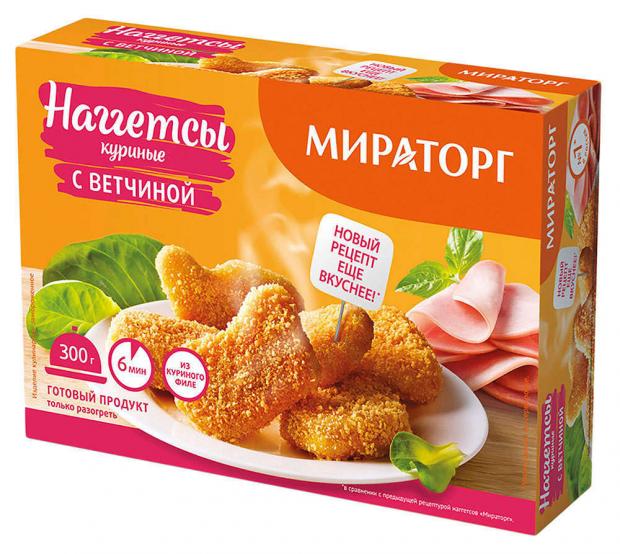Наггетсы куриные Мираторг с ветчиной 300 г 130₽