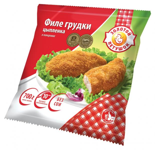 Филе грудки цыпленка Золотой Петушок в панировке 700 г 310₽