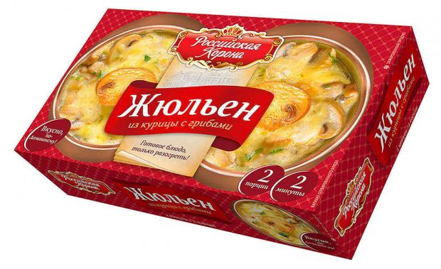 Жульен из курицы Российская Корона с грибами 250 г 150₽