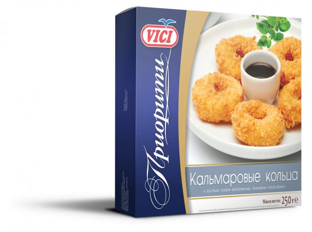 

Кольца кальмаровые VICI Приорити в хрустящих сухарях, 250 г
