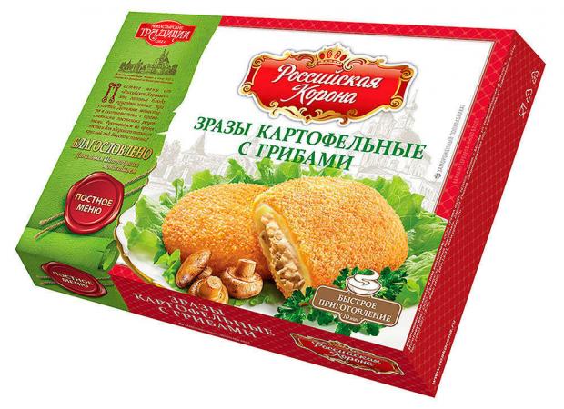 Зразы картофельные Российская Корона с грибами 330 г 111₽