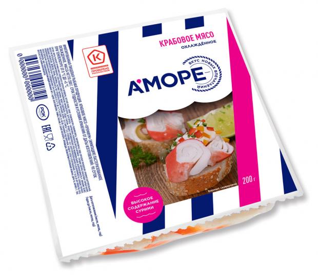 

Крабовое мясо охлажденное «АМОРЕ», 200 г