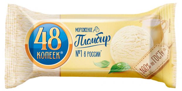 

Мороженое «48 Копеек» пломбир ванильный брикет, 221 г