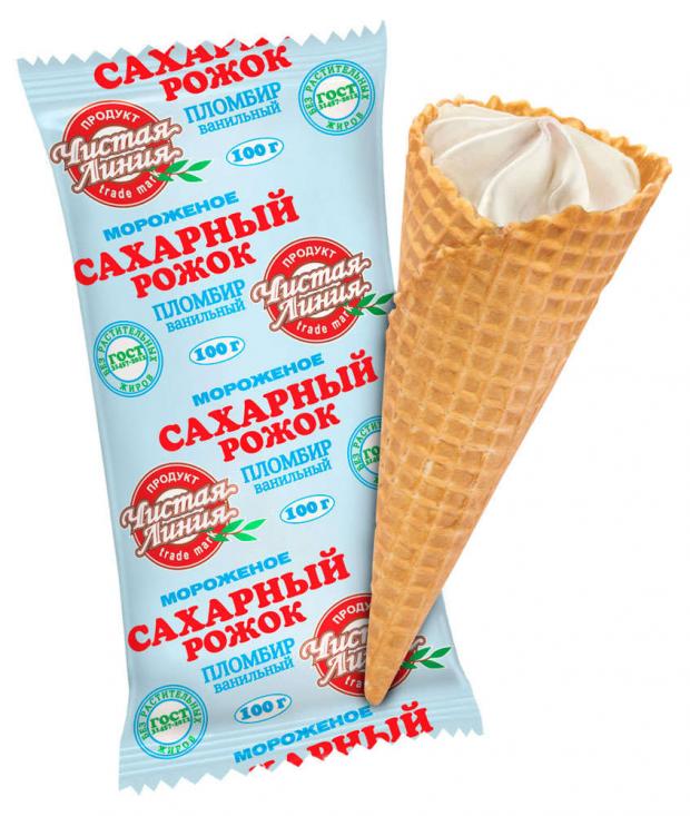 

Мороженое «Чистая Линия» пломбир ванильный в сахарном рожке, 100 г