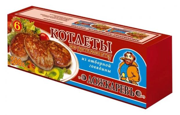 

Котлеты из отборной говядины «Ложкаревъ» по-домашнему, 500 г