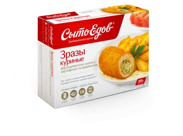 Зразы куриные СытоЕдов По-Деревенски фаршированные сыром с картофелем 350 г 173₽