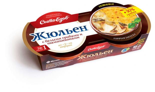 Жульен СытоЕдов с белыми грибами и шампиньонами 250 г 170₽