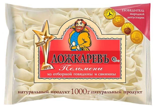 

Пельмени «Ложкаревъ» из свинины и говядины, 1 кг