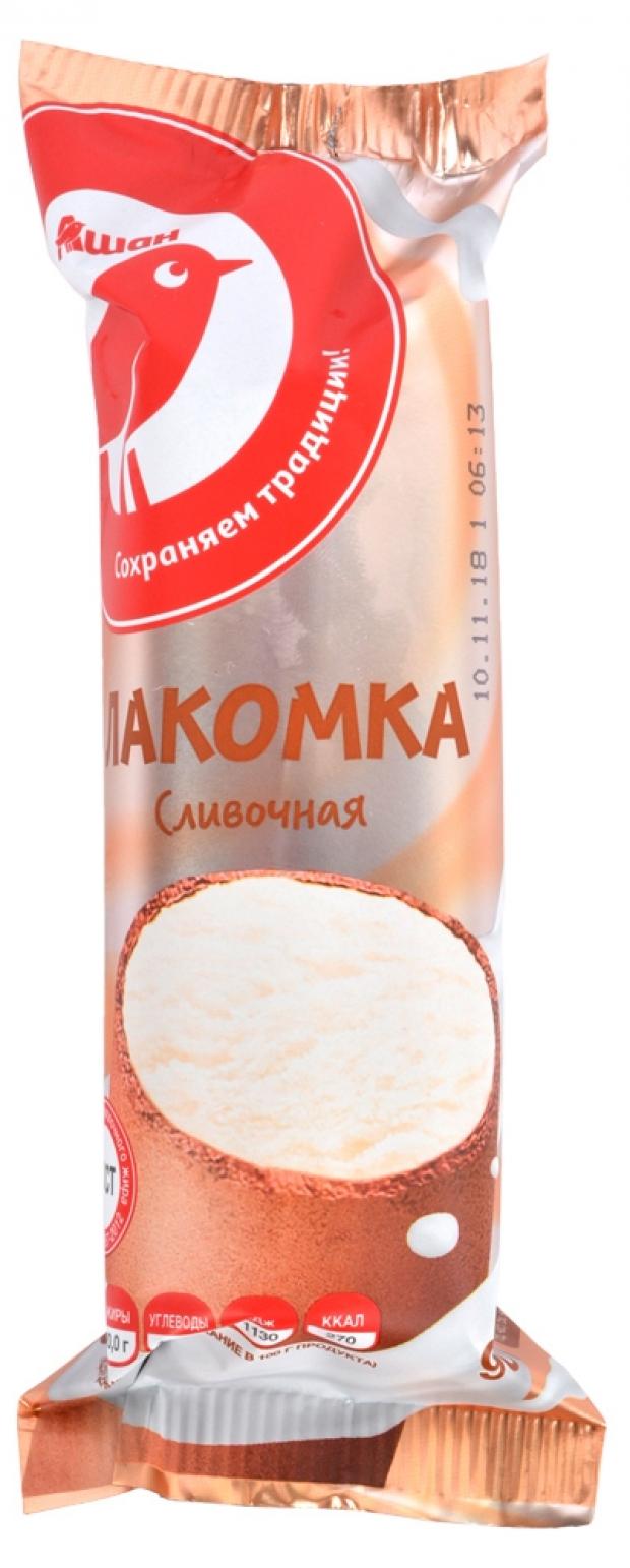 Мороженое сливочное АШАН Лакомка батончик 90 г 34₽