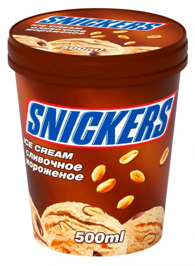 

Мороженое сливочное Snickers ice cream, 500 мл