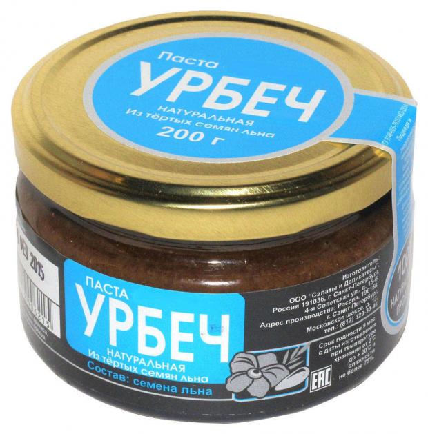 Паста «Урбеч» из семян льна, 200 г