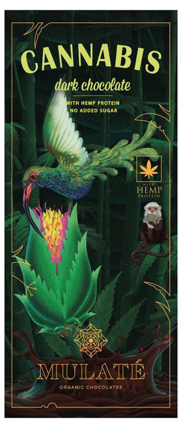 

Шоколад Mulate Cannabis горький с белком каннабиса, 80 г