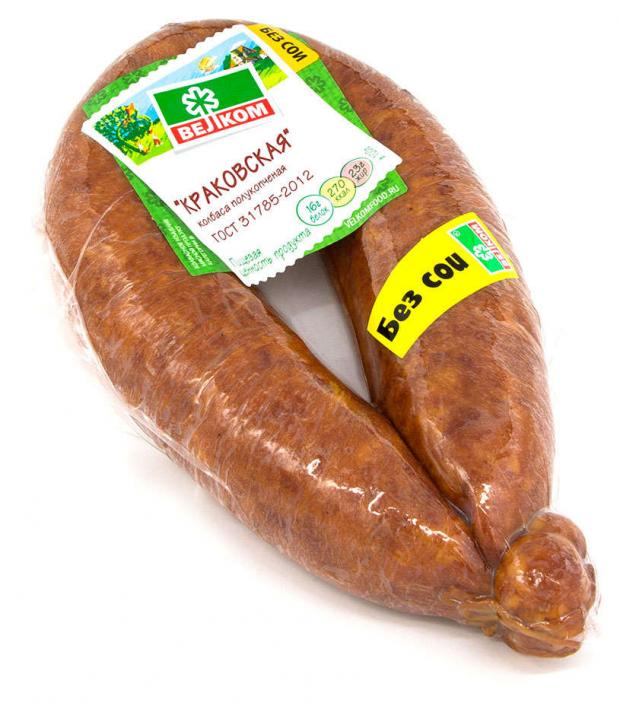 

Колбаса полукопченая «Велком» Краковская, 450 г
