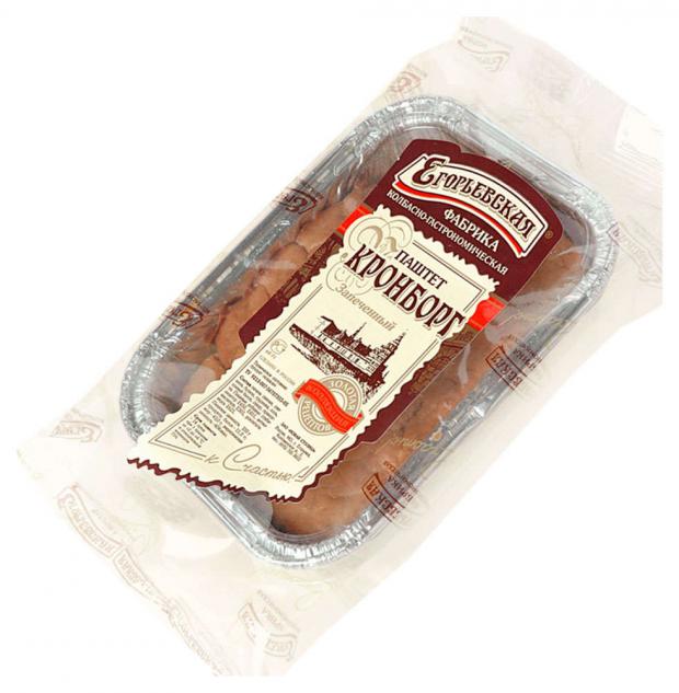 Паштет мясной Егорьевская КГФ Кронборг запечённый 180 г 130₽