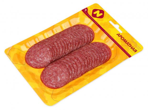 Колбаса Ароматная сырокопченая Останкино нарезка 100 г 107₽