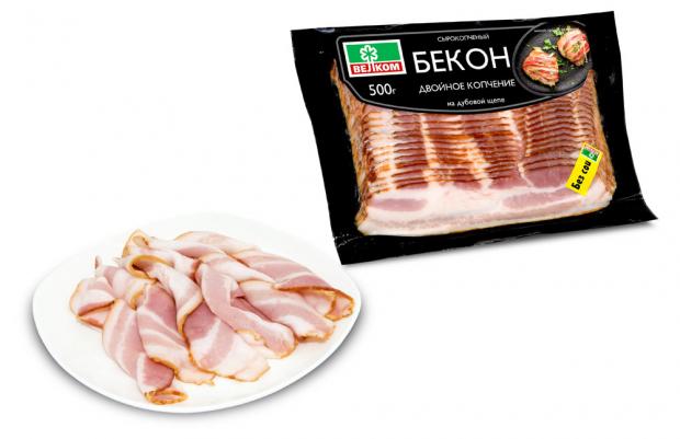 Бекон сырокопченый Велком двойного копчения нарезка 500 г 562₽