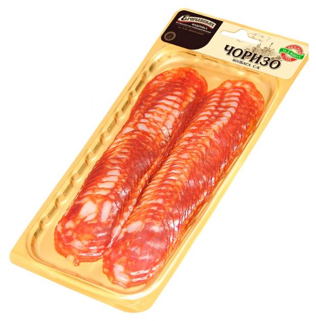 Колбаса сырокопчёная Егорьевская КГФ Чоризо полусухая нарезка 100 г 90₽