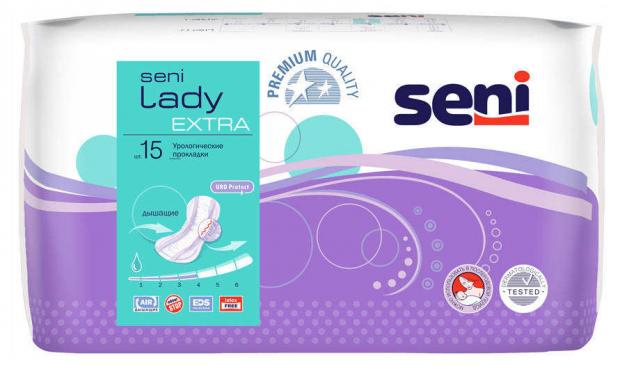 Прокладки для взрослых урологические Seni Lady Extra 15 шт 234₽