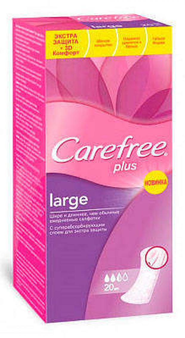 

Прокладки ежедневные Carefree Plus Large, 20 шт