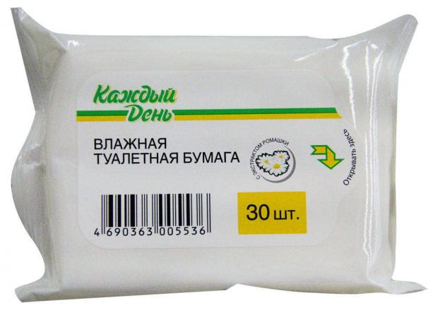 

Влажная туалетная бумага «Каждый день», 30 шт
