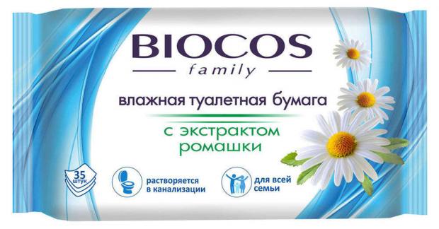 

Влажная туалетная бумага Biocos, 35 шт