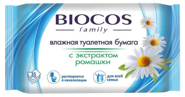 Влажная туалетная бумага Biocos, 35 шт