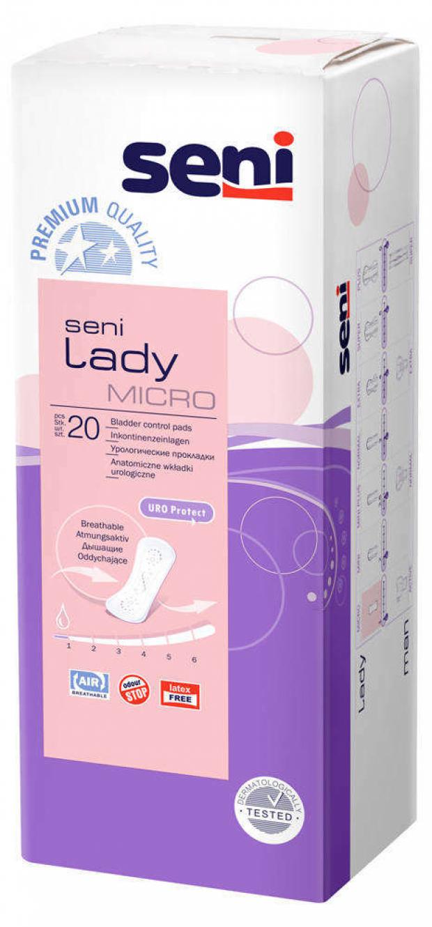 Прокладки урологические для взрослых Seni Micro Lady 20 шт 87₽