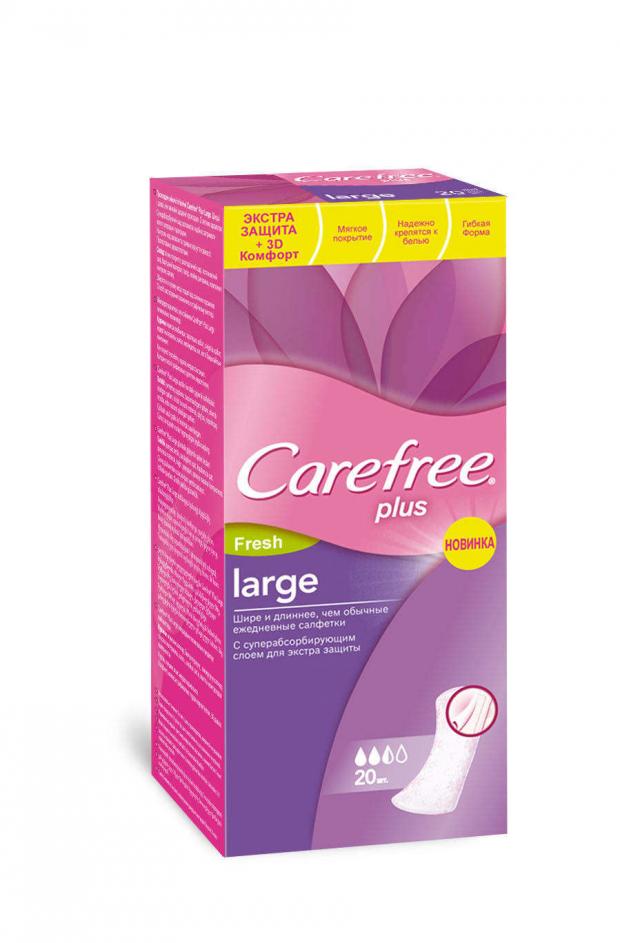

Прокладки ежедневные Carefree Plus Large Fresh, 20 шт