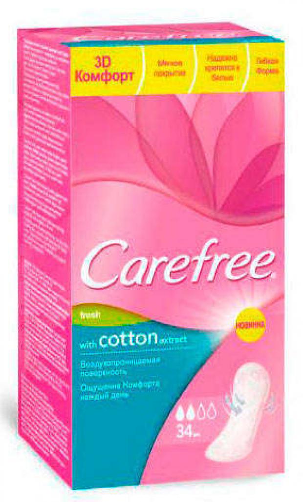 

Прокладки ежедневные Carefree Cotton Fresh, 34 шт