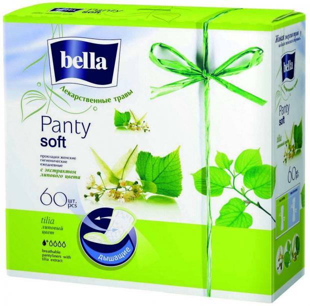 Прокладки ежедневные Bella Panty Soft с экстрактом липового цвета 60 шт 80₽