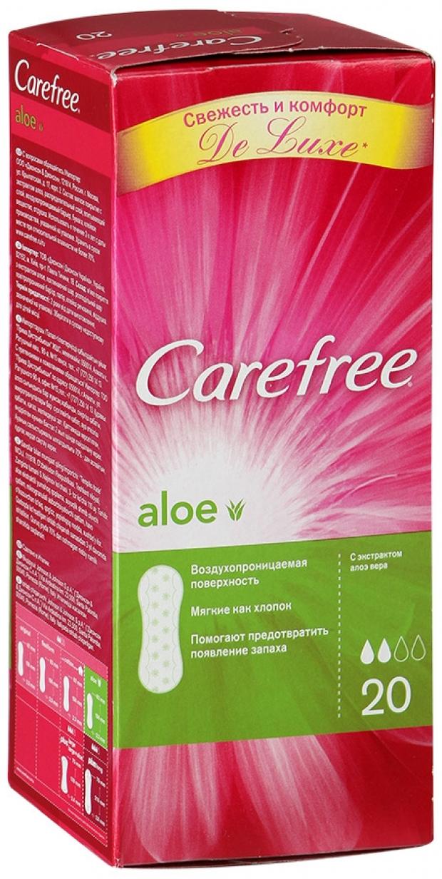 Прокладки ежедневные Carefree Aloe De Luxe, 20 шт