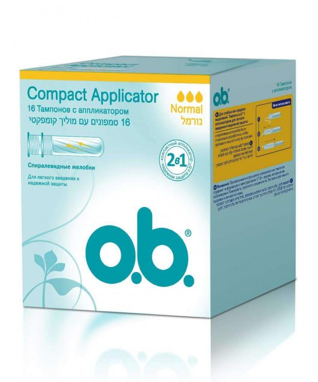 

Тампоны гигиенические O.b. Pro Comfort Normal с аппликатором, 16 шт