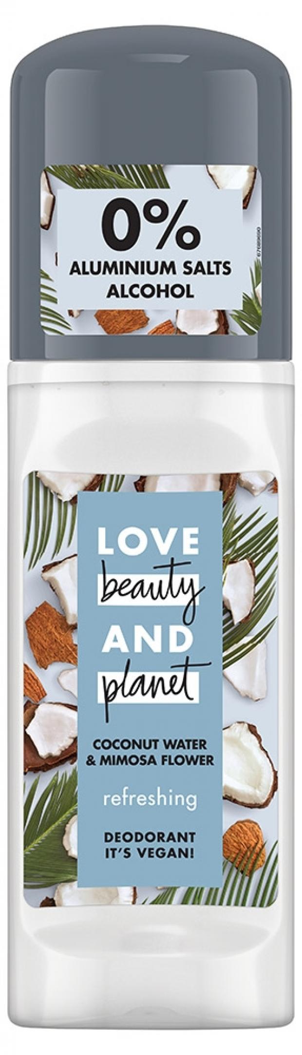

Дезодорант шариковый женский Love Beauty&Planet Кокосовая вода и цветы мимозы, 50 мл