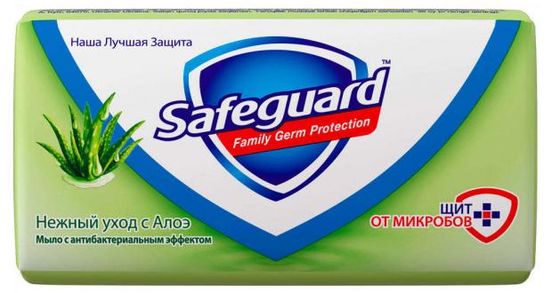 Мыло туалетное Safeguard Нежный уход Алоэ 90 г 51₽