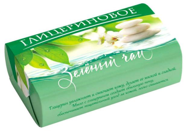 Мыло туалетное Зеленый чай Глицериновое 100 г 26₽