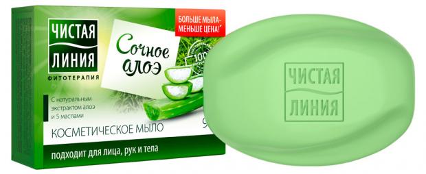 

Мыло туалетное «Чистая Линия» Сочное алоэ, 90 г