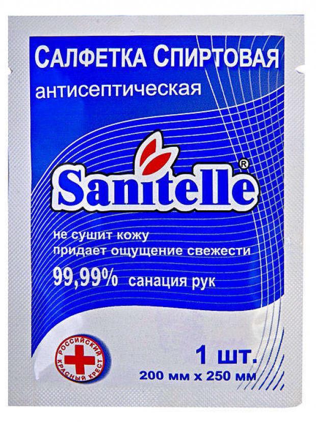 

Салфетка спиртовая Sanitelle в индивидуальной упаковке, 1 шт
