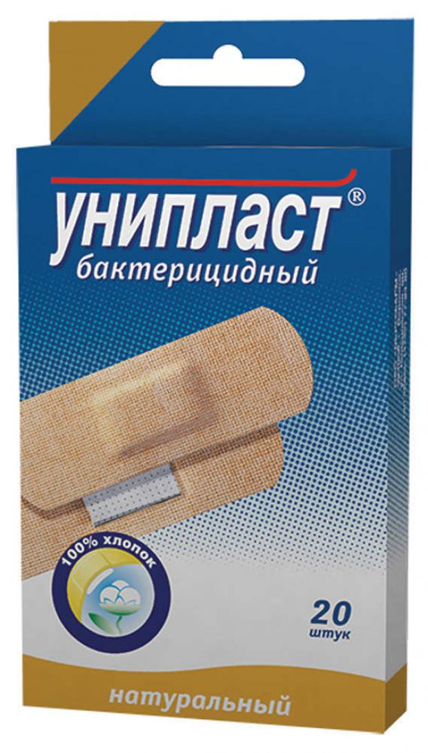 Пластырь Унипласт дышащий бактерицидный 100 хлопок 20 шт 84₽