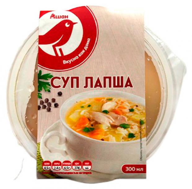 

Суп куриный Auchan Красная Птица с лапшой, 300 мл