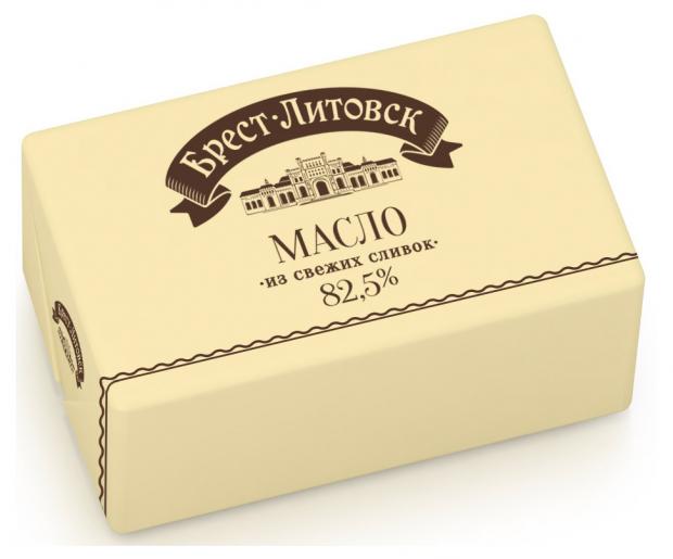 Масло сладко-сливочное Брест-Литовск несоленое 825 180 г 117₽