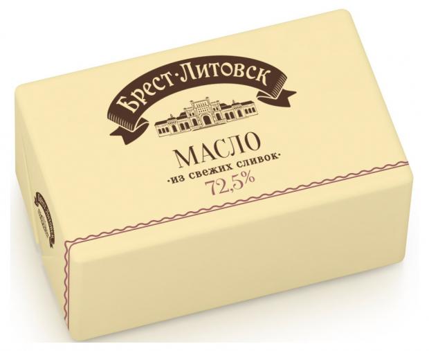 Масло сладко-сливочное Брест-Литовск несоленое 725 180 г 125₽