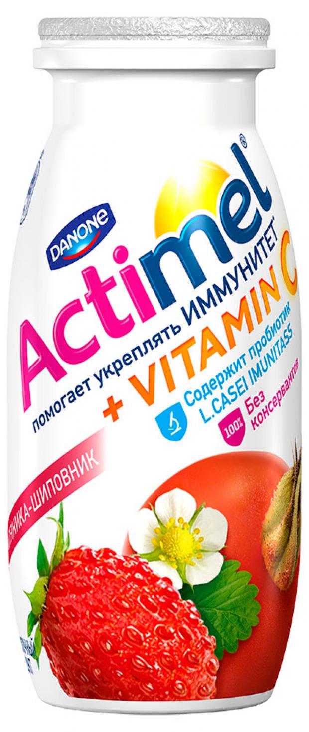 

Напиток кисломолочный Actimel обогащенный земляника-шиповник 2,5%, 100 г