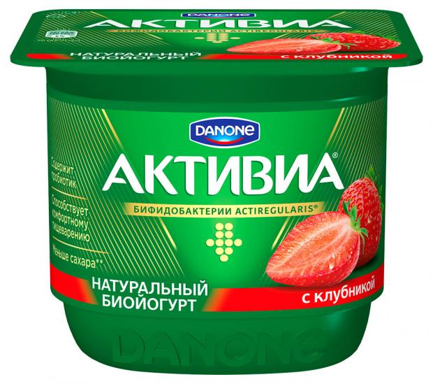

Биойогурт густой Activia обогащенный клубника 2,9%, 150 г