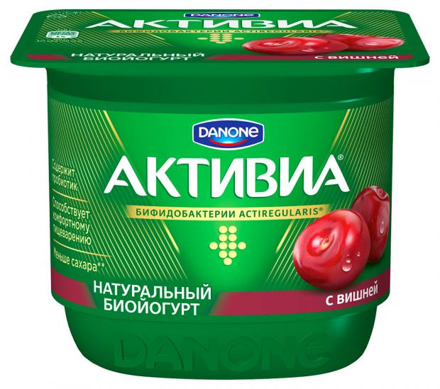 

Биойогурт густой Activia обогащенный вишня 2,9%, 150 г