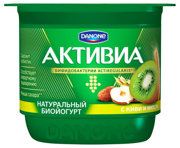 

Биойогурт густой Activia обогащенный киви-мюсли 3%, 150 г