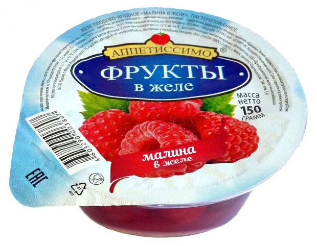 

Желе плодово-ягодное «Аппетиссимо» малина, 150 г