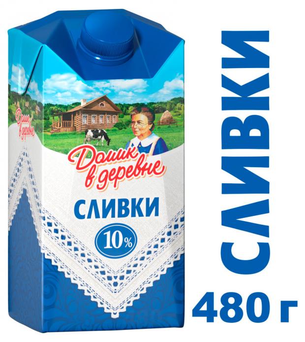 Сливки Домик в деревне стерилизованные 10 480 мл 80₽