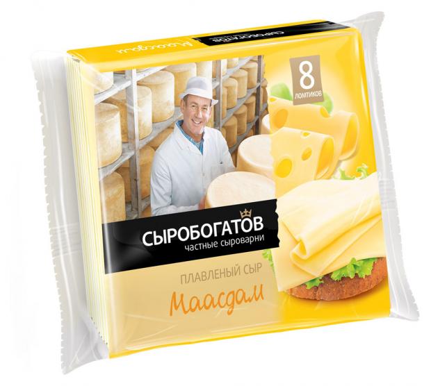 Сыр плавленый Сыробогатов Маасдам 45 130 г 75₽