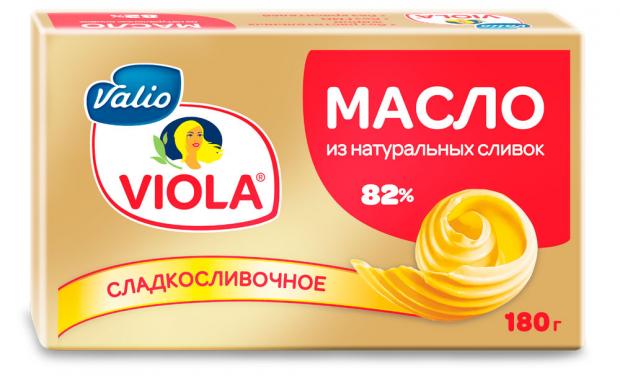 Масло сладко-сливочное Viola 82 180 г 186₽